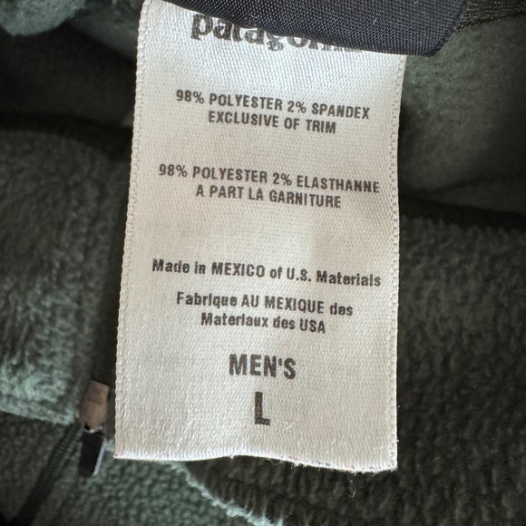 Patagonia Mens Capilene Fleece Pullover 1/4 Zip Green Size L Pullover Base layer - Picture 4 of 8